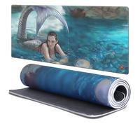 Head Case Designs Officially Licensed Anne Stokes Hidden Depths Mermaid Fairy & Fantasy 37.4 x 15.75 x 0.16 inches (900 x 400 mm) - XL Gaming Office Desk PC Keyboard Mouse Mat Pad