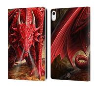 Head Case Designs Officially Licensed Anne Stokes Lair Dragons Leather Wallet Case Compatible With Apple iPad 10.9 (2022/2025)