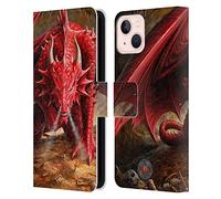 Head Case Designs Officially Licensed Anne Stokes Lair Dragons Leather Wallet Case Compatible With Apple iPhone 13