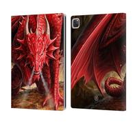 Head Case Designs Officially Licensed Anne Stokes Lair Dragons Leather Wallet Case Compatible With Apple iPad Pro 13 M4 2024