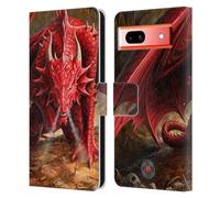 Head Case Designs Officially Licensed Anne Stokes Lair Dragons Leather Wallet Case Compatible With Google Pixel 7a