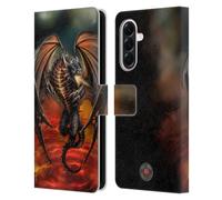 Head Case Designs Officially Licensed Anne Stokes Lava Dragons Leather Wallet Case Compatible With Samsung Galaxy A56 5G