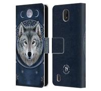 Head Case Designs Officially Licensed Anne Stokes Lunar Wolves Leather Book Wallet Case Cover Compatible With Nokia C01 Plus/C1 2nd Edition