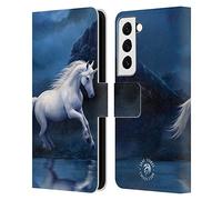 Head Case Designs Officially Licensed Anne Stokes Moonlight Unicorn Mythical Creatures Leather Wallet Case Compatible With Samsung Galaxy S22 5G