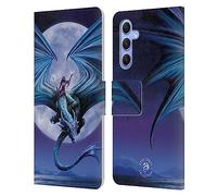 Head Case Designs Officially Licensed Anne Stokes Moonstone Dragons 3 Leather Wallet Case Compatible With Samsung Galaxy A34 5G