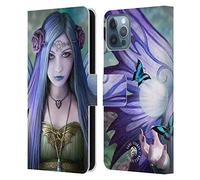 Head Case Designs Officially Licensed Anne Stokes Mystic Aura Fairies Leather Wallet Case Compatible With Apple iPhone 12 / iPhone 12 Pro