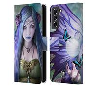 Head Case Designs Officially Licensed Anne Stokes Mystic Aura Fairies Leather Wallet Case Compatible With Samsung Galaxy S21 FE 5G