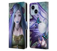 Head Case Designs Officially Licensed Anne Stokes Mystic Aura Fairies Leather Wallet Case Compatible With Apple iPhone 14 Plus