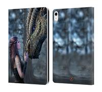 Head Case Designs Officially Licensed Anne Stokes Once Upon A Time Dragon Friendship Leather Wallet Case Compatible With Apple iPad 10.9 (2022/2025)