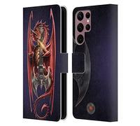 Head Case Designs Officially Licensed Anne Stokes Power Chord Dragons Leather Wallet Case Compatible With Samsung Galaxy S22 Ultra 5G