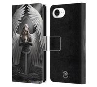 Head Case Designs Officially Licensed Anne Stokes Prayer For The Fallen Angels Leather Wallet Case Compatible With Apple iPhone 16e