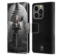 Head Case Designs Officially Licensed Anne Stokes Prayer For The Fallen Angels Leather Wallet Case Compatible With Apple iPhone 14 Pro