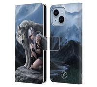 Head Case Designs Officially Licensed Anne Stokes Protector Wolves Leather Wallet Case Compatible With Apple iPhone 14 Plus