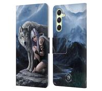 Head Case Designs Officially Licensed Anne Stokes Protector Wolves Leather Wallet Case Compatible With Samsung Galaxy A54 5G