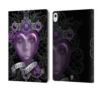 Head Case Designs Officially Licensed Anne Stokes Purple Dark Hearts Leather Wallet Case Compatible With Apple iPad Air 13 2024/2025