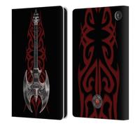 Head Case Designs Officially Licensed Anne Stokes Rock God Guitar Tribal Leather Wallet Case Compatible With Amazon Fire 7 2022