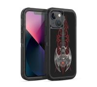 Head Case Designs Officially Licensed Anne Stokes Rock God Guitar Tribal Ultra-Armoured Shockproof Case [Military Grade Protection] Compatible With Apple iPhone 13