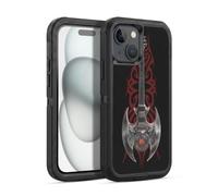 Head Case Designs Officially Licensed Anne Stokes Rock God Guitar Tribal Ultra-Armoured Shockproof Case [Military Grade Protection] Compatible With Apple iPhone 15