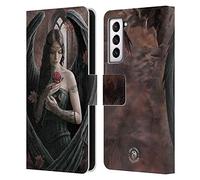 Head Case Designs Officially Licensed Anne Stokes Rose Angels Leather Wallet Case Compatible With Samsung Galaxy S21 5G