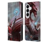 Head Case Designs Officially Licensed Anne Stokes Scarlet Mage Dragon Friendship Leather Wallet Case Compatible With Samsung Galaxy S26
