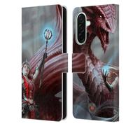 Head Case Designs Officially Licensed Anne Stokes Scarlet Mage Dragon Friendship Leather Wallet Case Compatible With Samsung Galaxy A26 5G