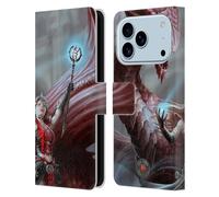 Head Case Designs Officially Licensed Anne Stokes Scarlet Mage Dragon Friendship Leather Wallet Case Compatible With Apple iPhone 17 Pro