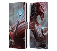 Head Case Designs Officially Licensed Anne Stokes Scarlet Mage Dragon Friendship Leather Wallet Case Compatible With Samsung Galaxy A36 5G