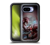 Head Case Designs Officially Licensed Anne Stokes Scarlet Mage Dragon Friendship Ultra-Armoured Shockproof Case [Military Grade Protection] Compatible With Google Pixel 9A
