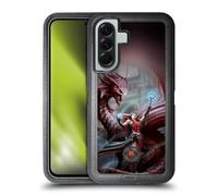 Head Case Designs Officially Licensed Anne Stokes Scarlet Mage Dragon Friendship Ultra-Armoured Shockproof Case [Military Grade Protection] Compatible With Samsung Galaxy A56 5G