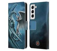 Head Case Designs Officially Licensed Anne Stokes Silverback Dragon Friendship Leather Wallet Case Compatible With Samsung Galaxy S22 5G