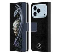 Head Case Designs Officially Licensed Anne Stokes Skull And Rose Dragons 2 Leather Wallet Case Compatible With Apple iPhone 17 Pro