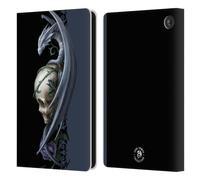 Head Case Designs Officially Licensed Anne Stokes Skull And Rose Dragons 2 Leather Wallet Case Compatible With Amazon Fire 7 2022