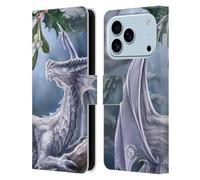 Head Case Designs Officially Licensed Anne Stokes Snow Dragon Yule Leather Wallet Case Compatible With Apple iPhone 17 Pro