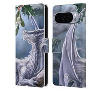 Head Case Designs Officially Licensed Anne Stokes Snow Dragon Yule Leather Wallet Case Compatible With Google Pixel 10 Pro XL