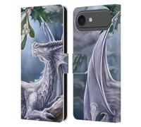 Head Case Designs Officially Licensed Anne Stokes Snow Dragon Yule Leather Wallet Case Compatible With Apple iPhone 17 Air