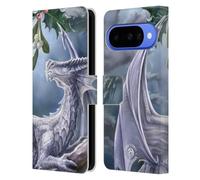 Head Case Designs Officially Licensed Anne Stokes Snow Dragon Yule Leather Wallet Case Compatible With Google Pixel 10