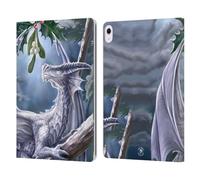 Head Case Designs Officially Licensed Anne Stokes Snow Dragon Yule Leather Wallet Case Compatible With Apple iPad Air 13 2024/2025