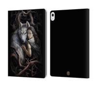 Head Case Designs Officially Licensed Anne Stokes Soul Bond Wolves 2 Leather Wallet Case Compatible With Apple iPad Air 13 2024/2025