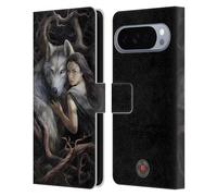 Head Case Designs Officially Licensed Anne Stokes Soul Bond Wolves 2 Leather Wallet Case Compatible With Google Pixel 10 Pro XL