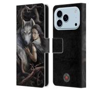 Head Case Designs Officially Licensed Anne Stokes Soul Bond Wolves 2 Leather Wallet Case Compatible With Apple iPhone 17 Pro