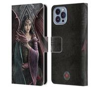 Head Case Designs Officially Licensed Anne Stokes Soul Mates Dragon Friendship Leather Wallet Case Compatible With Apple iPhone 14