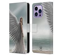 Head Case Designs Officially Licensed Anne Stokes Spirit Guide Angels Leather Wallet Case Compatible With Apple iPhone 14 Pro Max