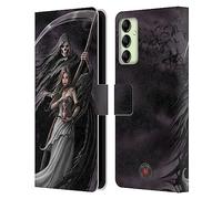 Head Case Designs Officially Licensed Anne Stokes Summon the Reaper Gothic Leather Wallet Case Compatible With Samsung Galaxy A14 5G
