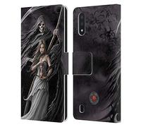 Head Case Designs Officially Licensed Anne Stokes Summon the Reaper Gothic Leather Wallet Case Compatible With Samsung Galaxy A01 (2020)