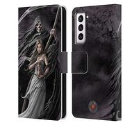 Head Case Designs Officially Licensed Anne Stokes Summon the Reaper Gothic Leather Wallet Case Compatible With Samsung Galaxy S21 5G