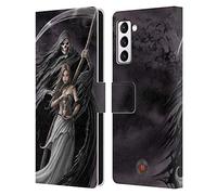 Head Case Designs Officially Licensed Anne Stokes Summon the Reaper Gothic Leather Wallet Case Compatible With Samsung Galaxy S21+ 5G