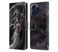 Head Case Designs Officially Licensed Anne Stokes Summon the Reaper Gothic Leather Wallet Case Compatible With Apple iPhone 16 Pro Max