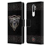Head Case Designs Officially Licensed Anne Stokes Trio Wolves 2 Leather Wallet Case Compatible With Oppo A5 (2020)