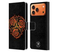 Head Case Designs Officially Licensed Anne Stokes Triple Dragon Fire Tribal Leather Wallet Case Compatible With Apple iPhone 17 Pro Max