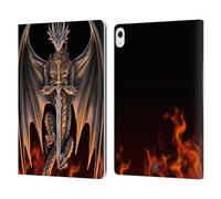 Head Case Designs Officially Licensed Anne Stokes Warrior Dragons 3 Leather Wallet Case Compatible With Apple iPad Air 13 2024/2025